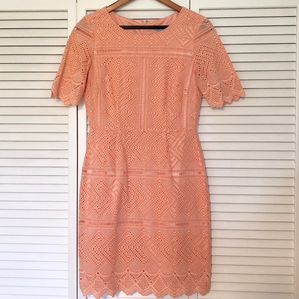 Antonio Melani Peach Eyelet Dress, size 6